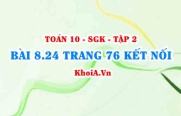 Bài 8.24 trang 76 Toán 10 Kết nối tri thức Tập 2